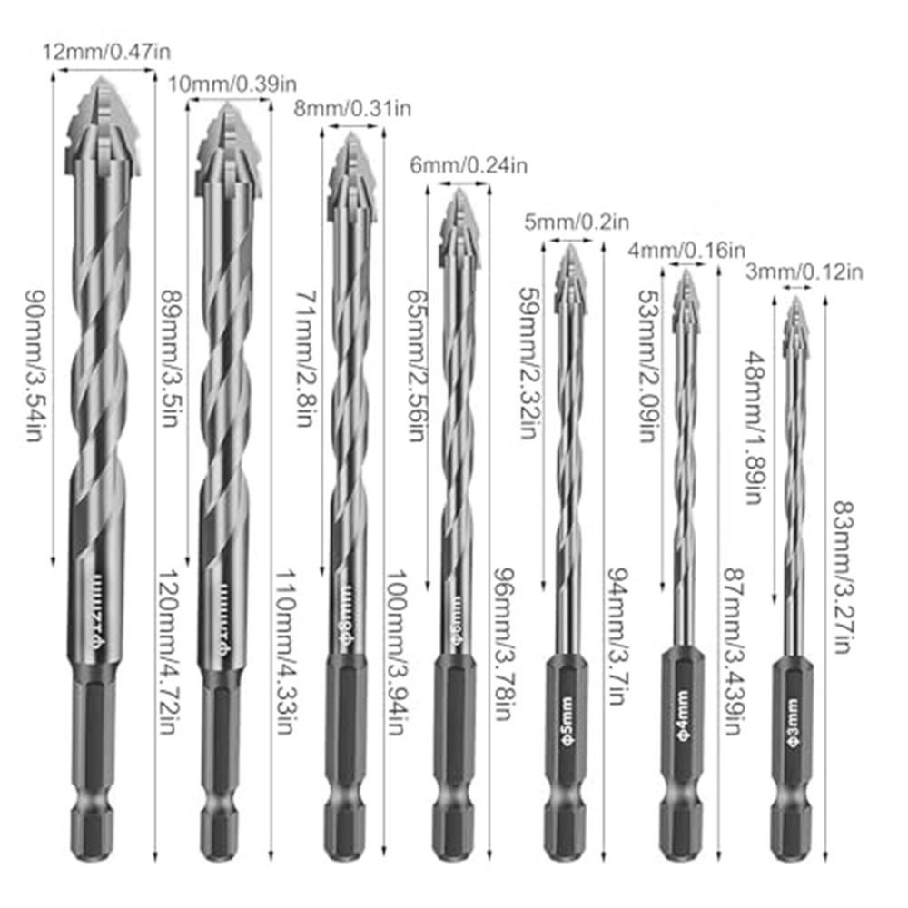 12Pcs Eccentric Drill Bit Set with Enhanced Friction for Smooth Drilling