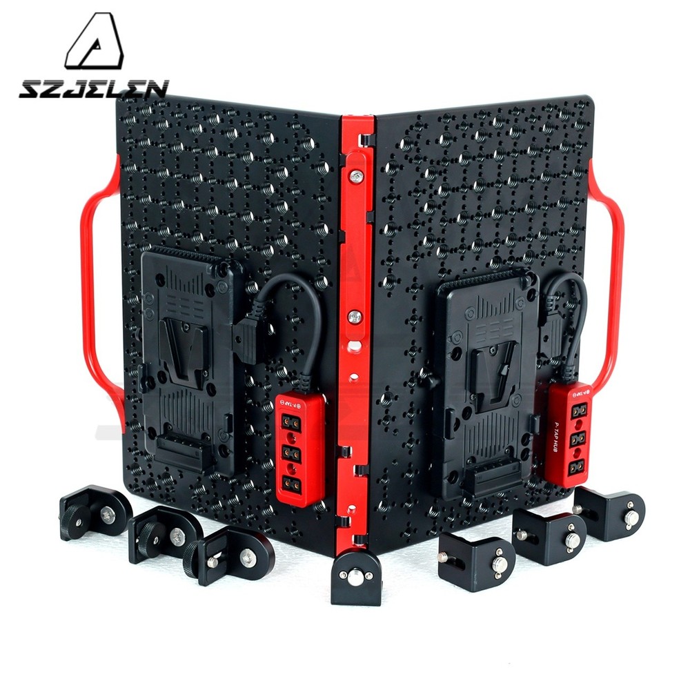 Portable Camera Monitor Board Multi Functional V-mount Battery Distributor Panel