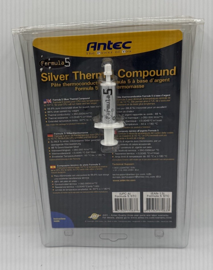 Antec Formula 5 Silver Thermal Paste – New Sealed CPU Compound