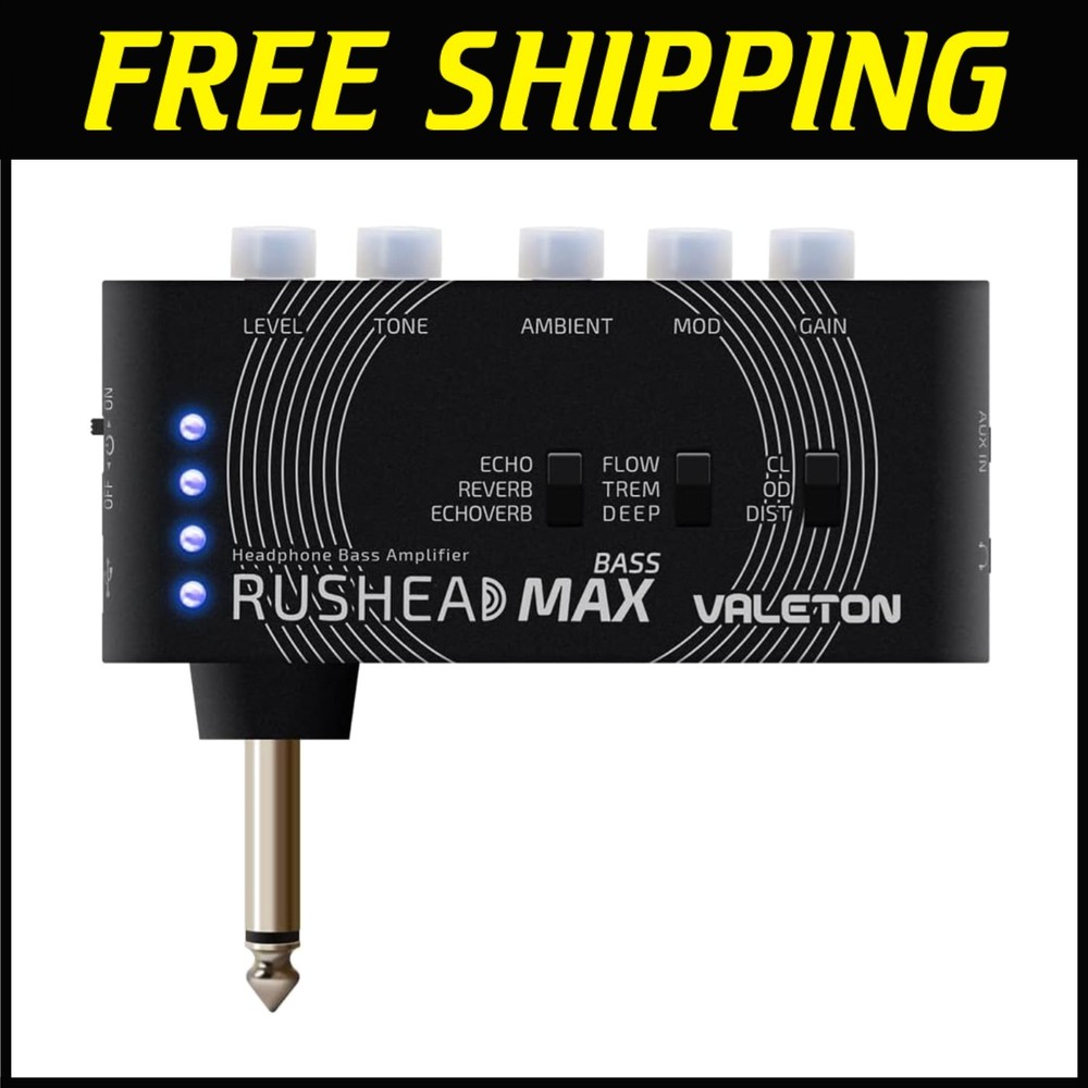 Rushead Max Bass Headphone Amp, USB Chargable