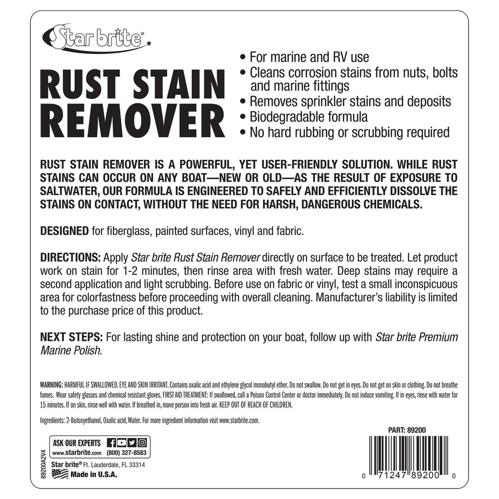 Star brite 089200N Rust Dissolver