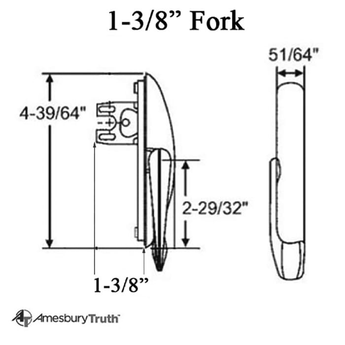 Truth Maxim Multipoint Sash Lock 1-3/8" Fork White - Blemished 55660