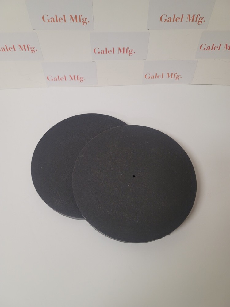 (2 pack) 1/4” King Starboard Black Round Flat Disk Diameter 6.5”