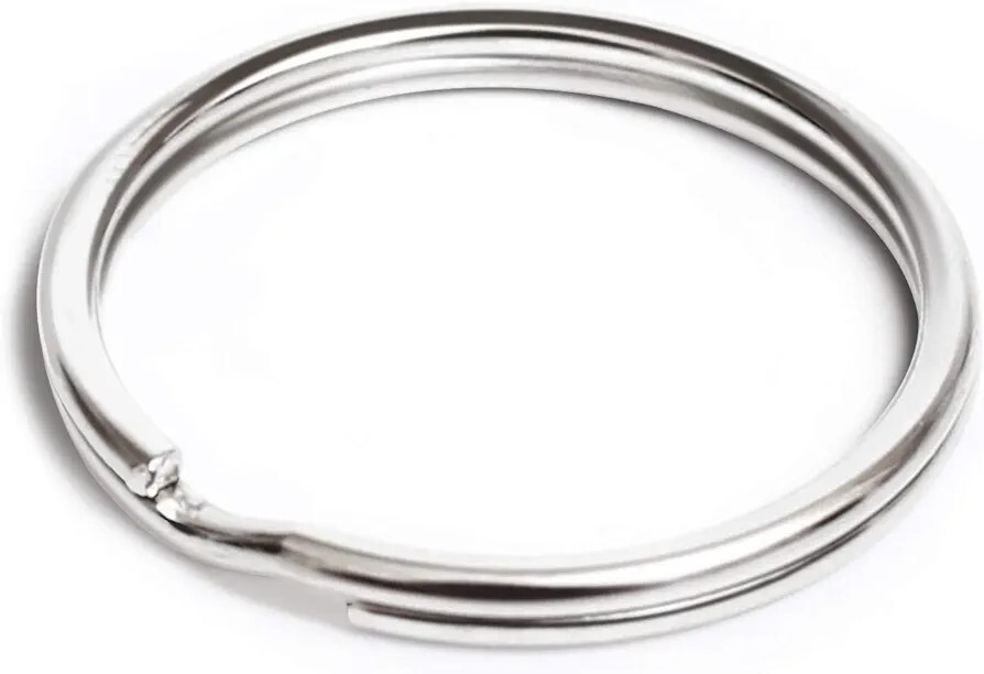 10 PCS Split Key Rings 1" (25mm) Secure Keychain Items Split Ring