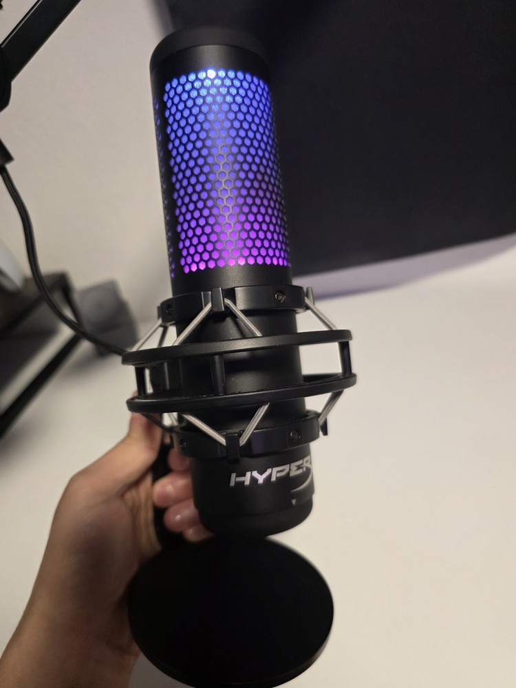 HyperX QuadCast S USB Condenser Microphone RGB Lighting for PC, PS4, PS5 (Black)