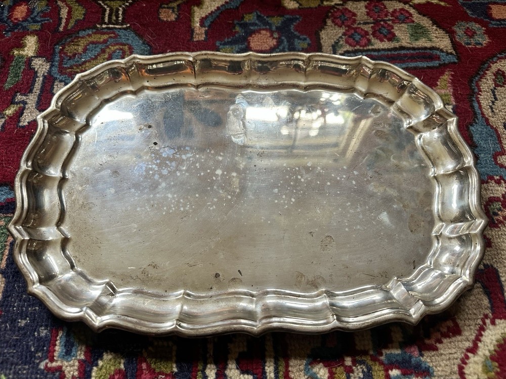 Reed & Barton .925 Sterling Silver Chippendale Oval Tray