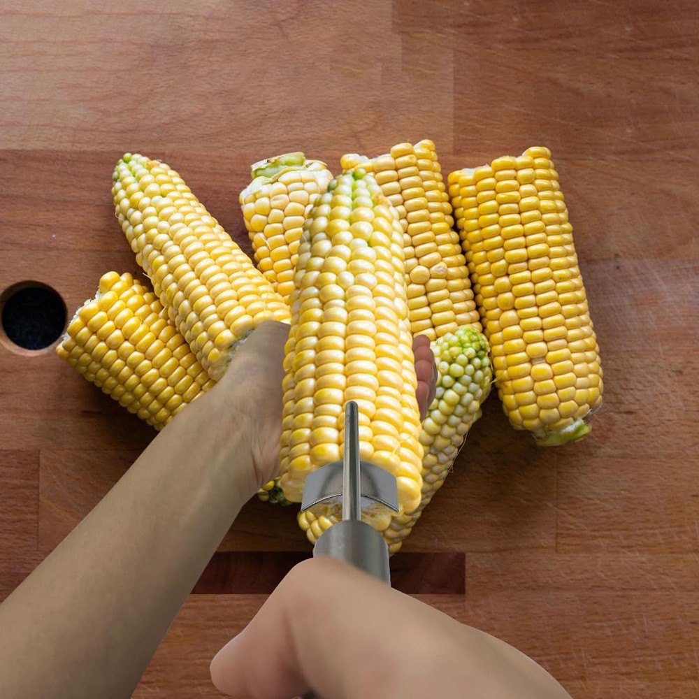 2pack Long Handle Corn Stripping Tool,Corn on the Cob Remover,Corn Peeler for...
