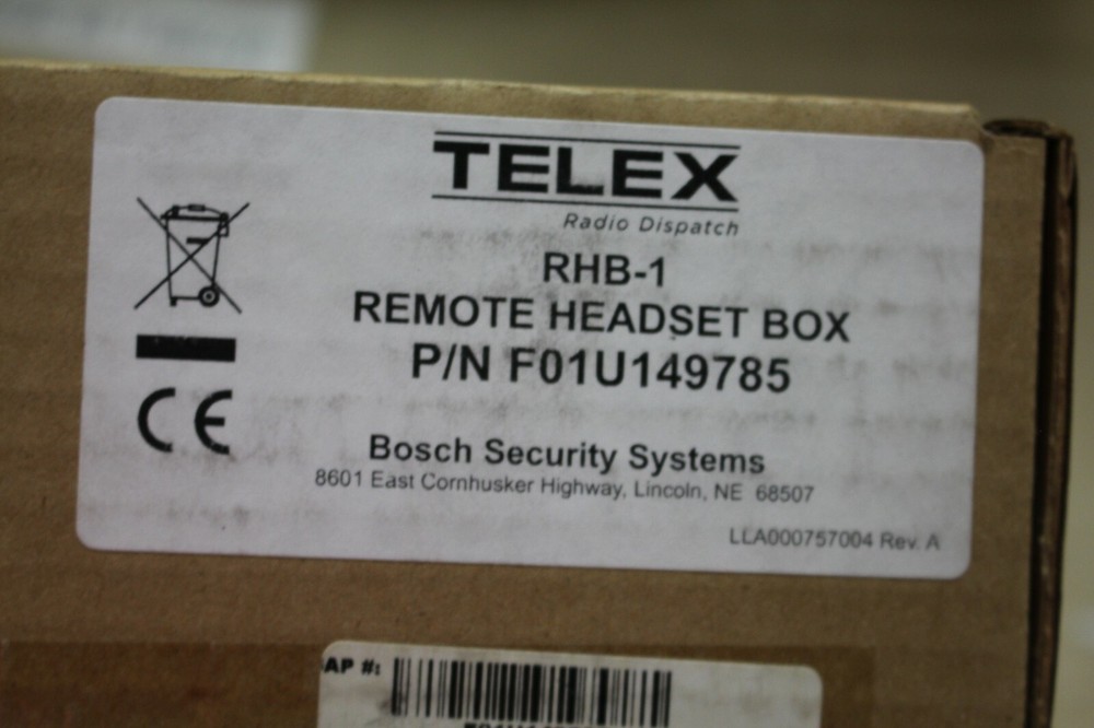 Telex Remote Headset Box RHB-1 Bosch NEW