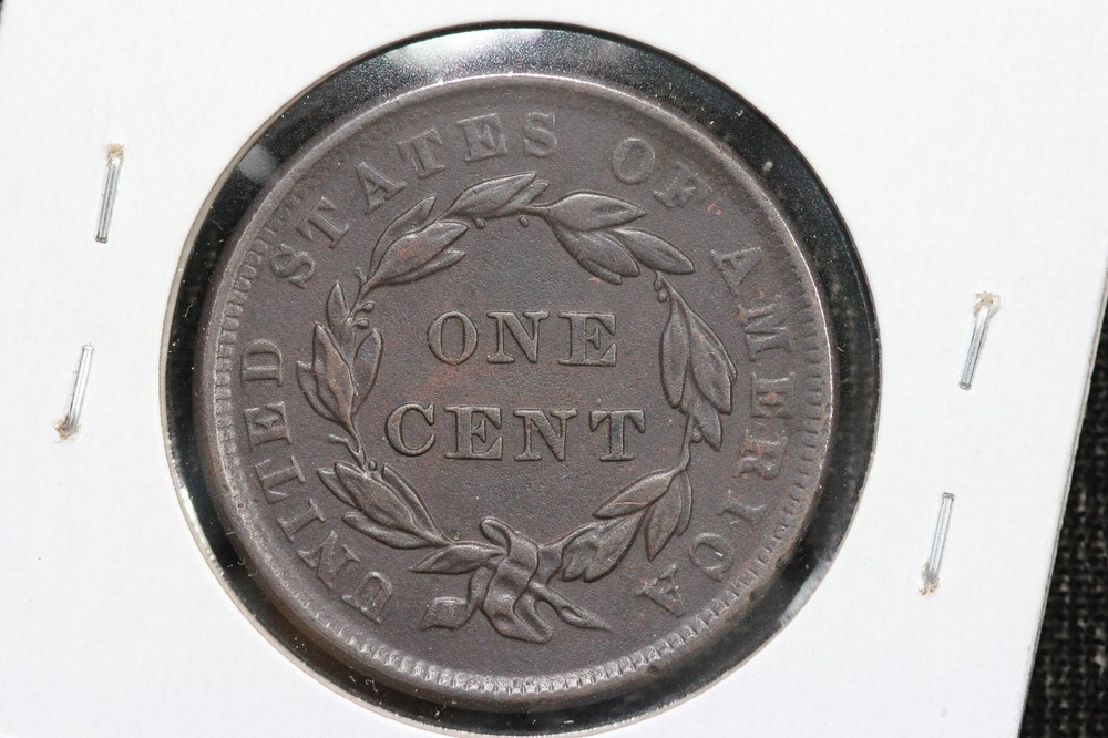 1839 Booby Head Large Cent AU Brown 42QL