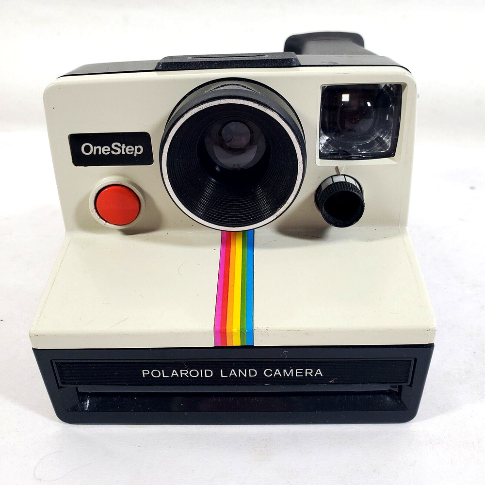 Vintage Polaroid One Step Rainbow Instant Land Camera with Strap
