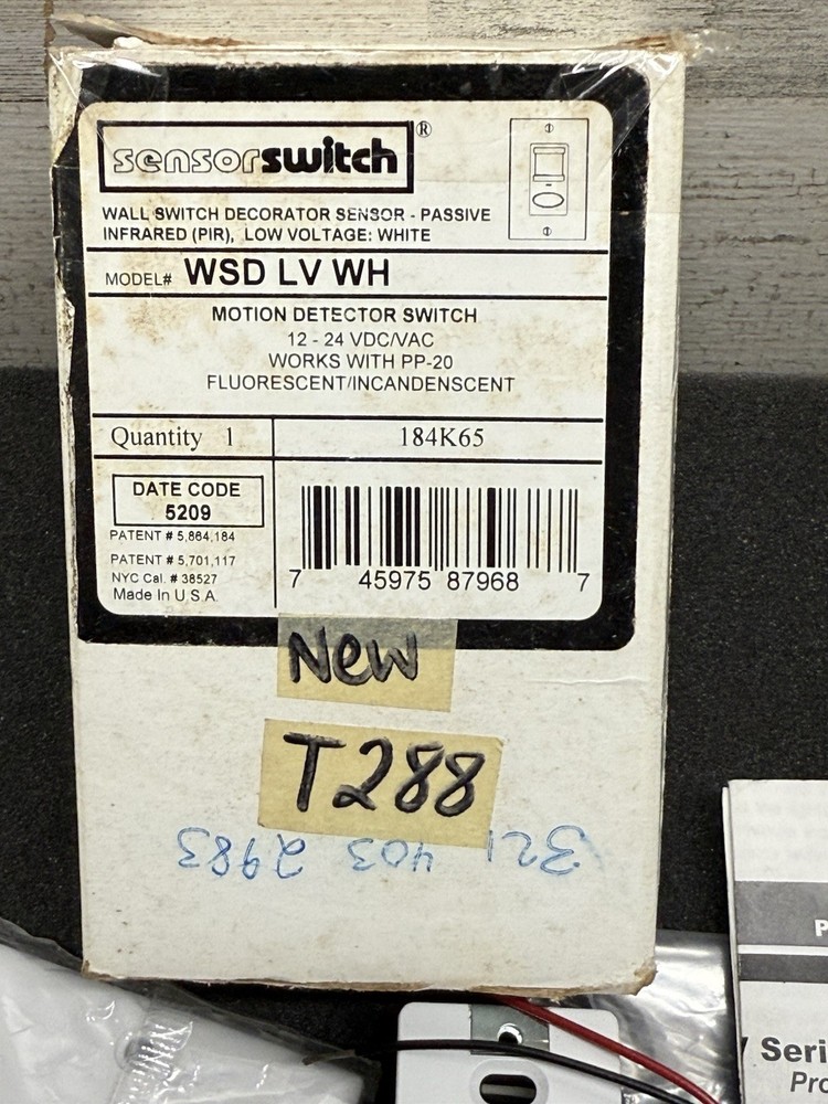Sensor Switch WSD-LV-WH Motion Detector Switch 12/24 volt wall switch sensor