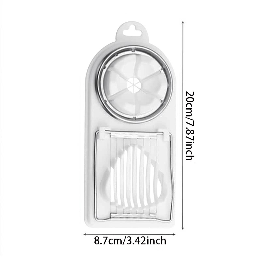 Multifunctional PP Base egg cutter 2-in-1 stainless steel wire pull egg cutter f