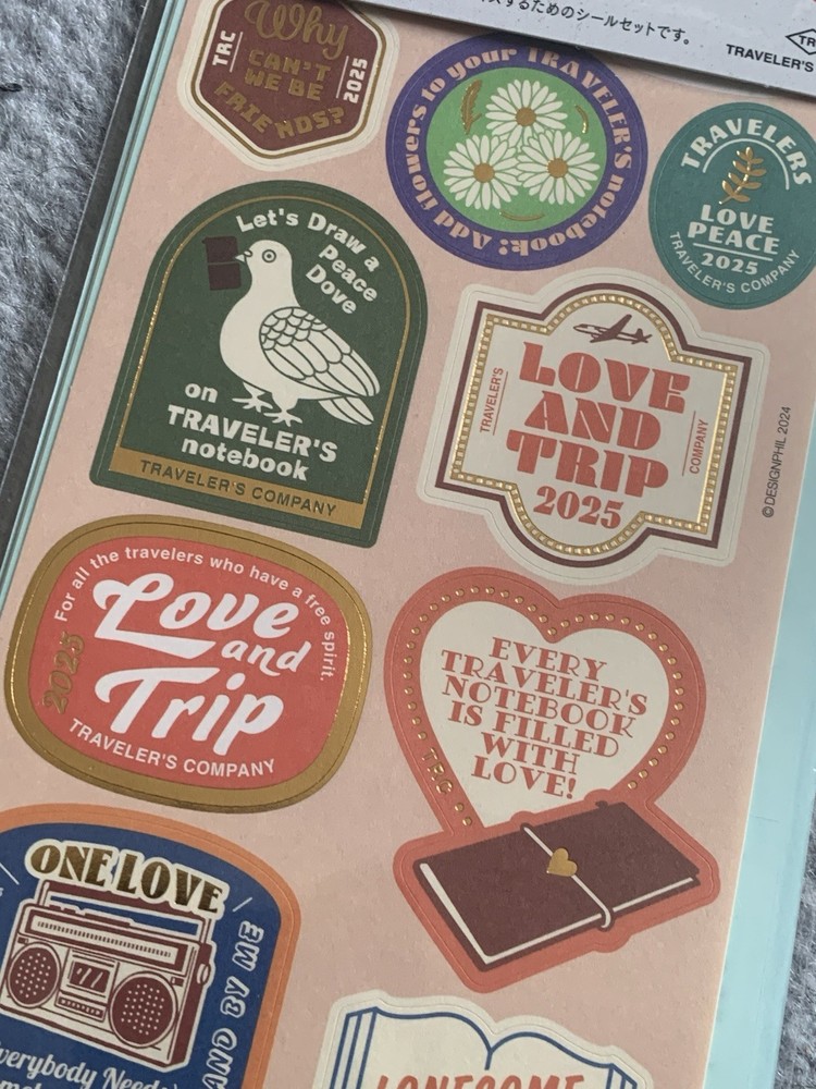 Traveler’s Notebook Custom Sticker Set 6 Sheets For 2025 Diary New