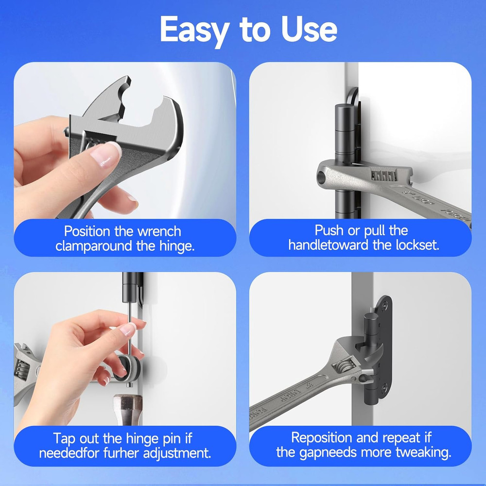 Knuckle Bender Adjustable Door Hinge Tool Built-In Hinge Pin Remover Heavy Duty