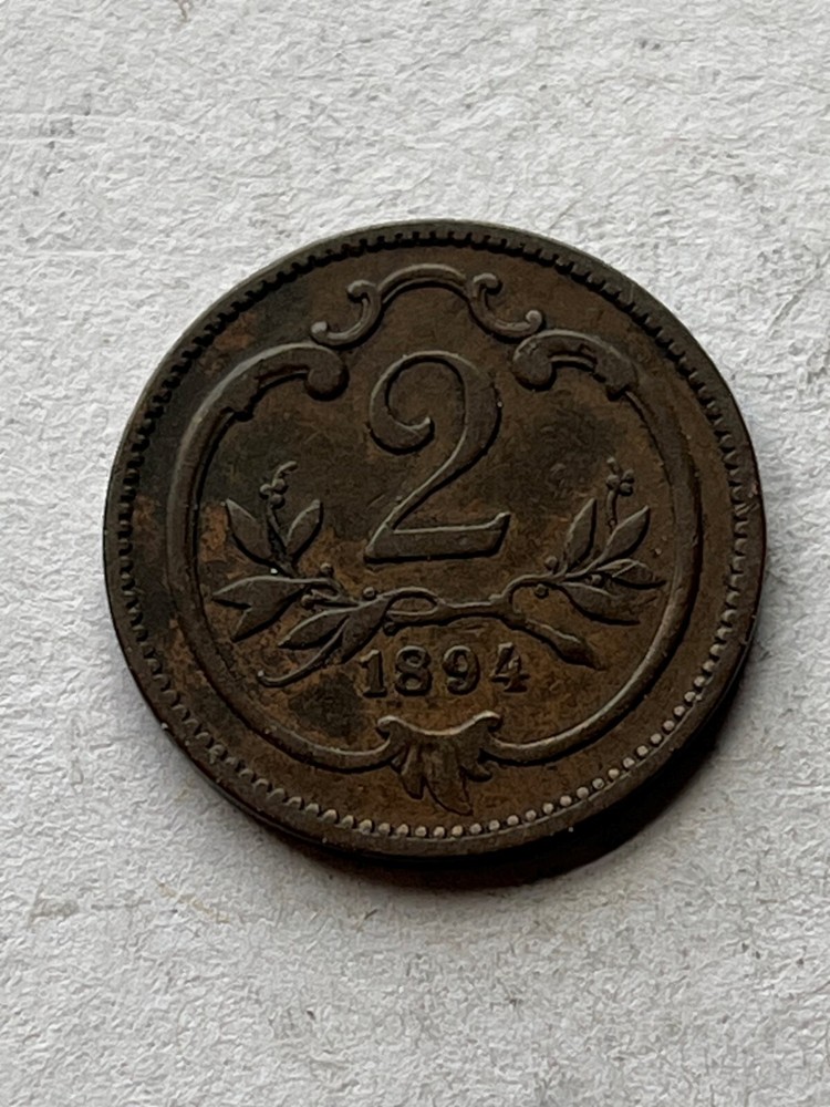 1894 Austria 2 Heller