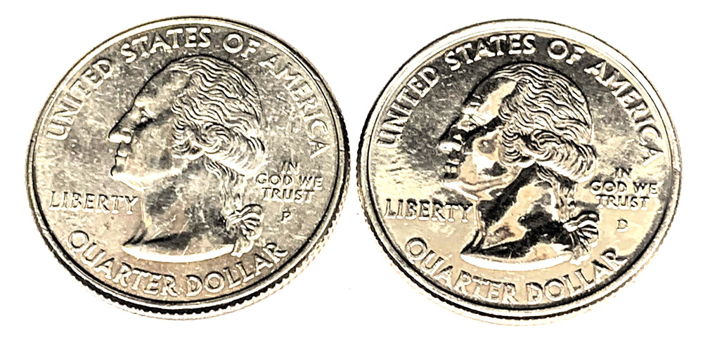 # C7121 VIRGINIA STATEHOOD QUARTERS, P & D from MINT ROLLS