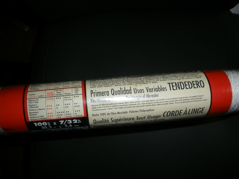 NEW Clothesline 100 Ft #8905 Lehigh White (O22)