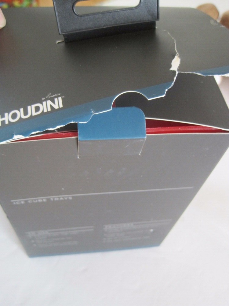 Houdini Ice Cube Trays Red Silicone New