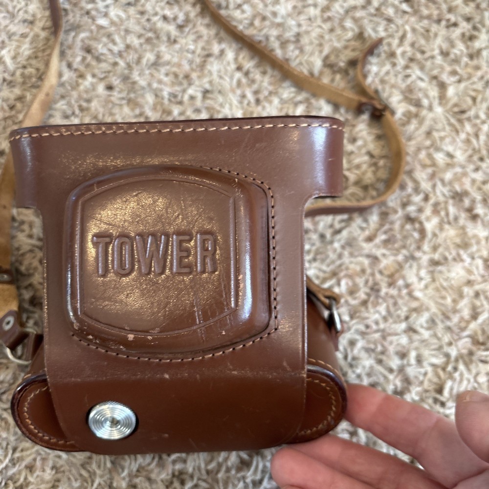 Tower 51 35mm Camera W/Leather Case Made In Germany 50mm Lens Untested