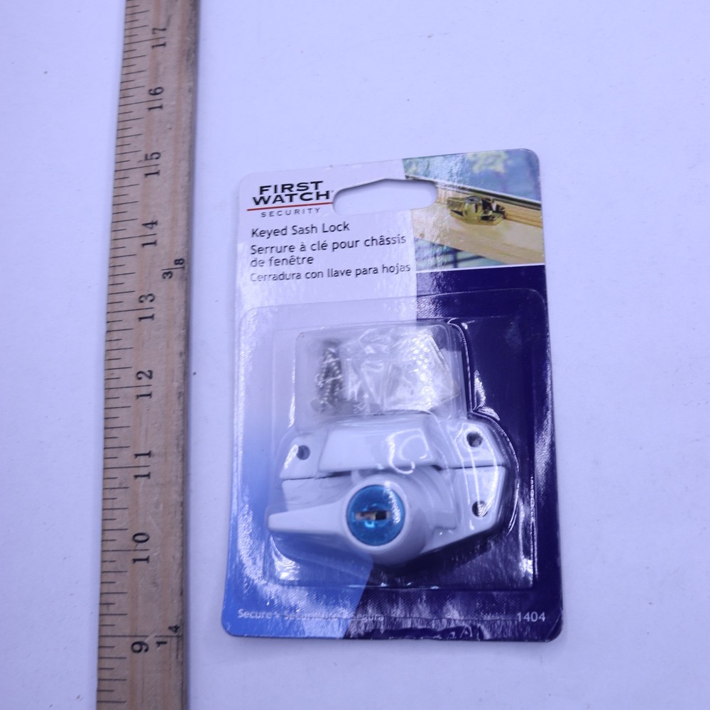 First Watch Security White Metal Keyed Window Sash Lock