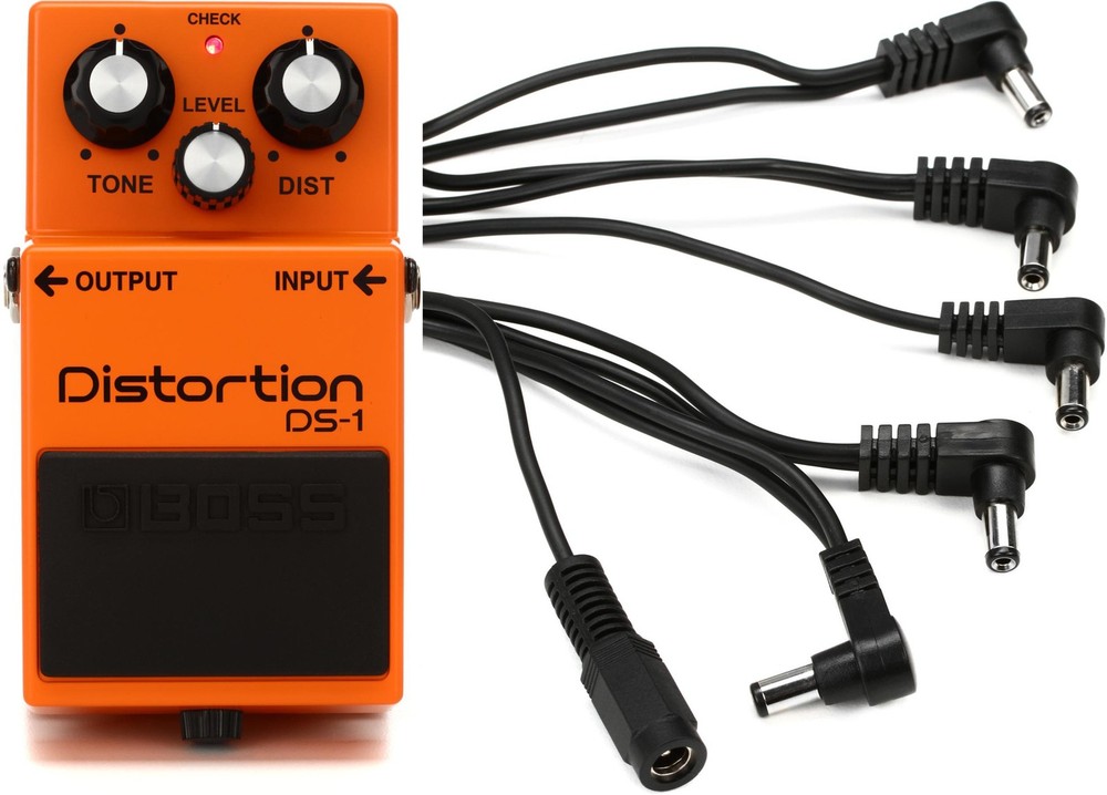 Boss DS-1 Distortion Pedal + Truetone MC5 Value Bundle