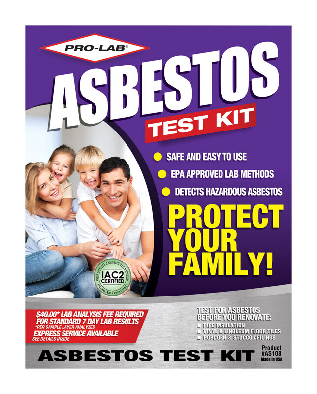 Pro-Lab AS 108 Clamshell Easy to Use Detects Hazardous Asbestos Test Kit