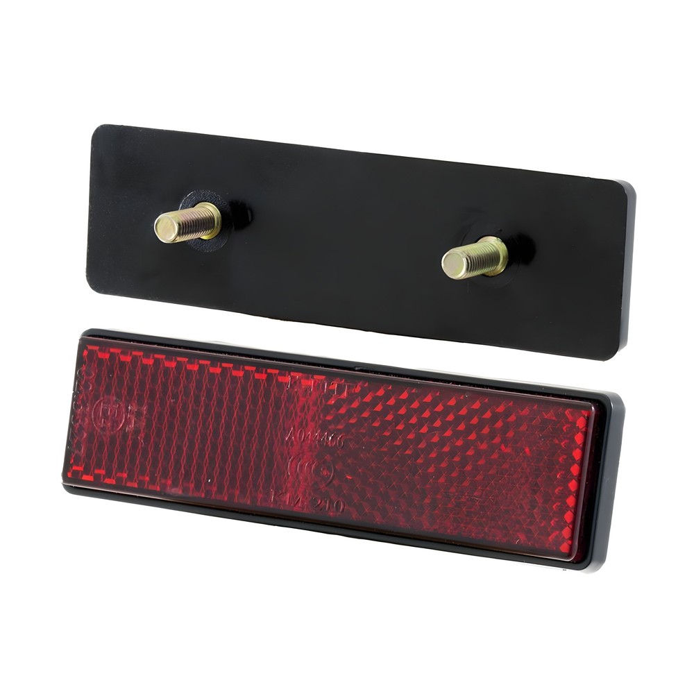 Reflector RMS 95x25mm, rectangular, screwed, red