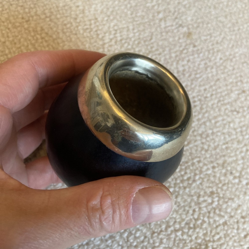 Vintage Silver Gourd Yerba Mate Cup