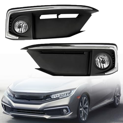 Fog Light Lamp Assembly Passenger and Driver Side Replacement for Civic