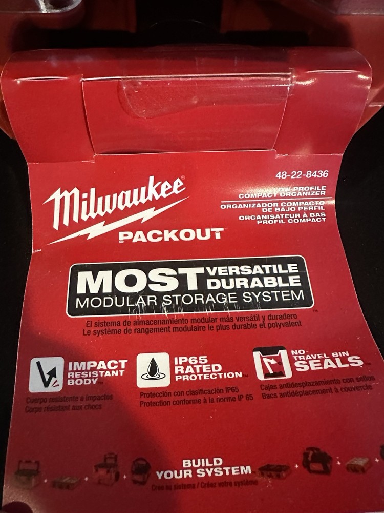 Milwaukee PACKOUT Low-Profile Compact Organizer 2-Pack, Impact Resistant, IP65