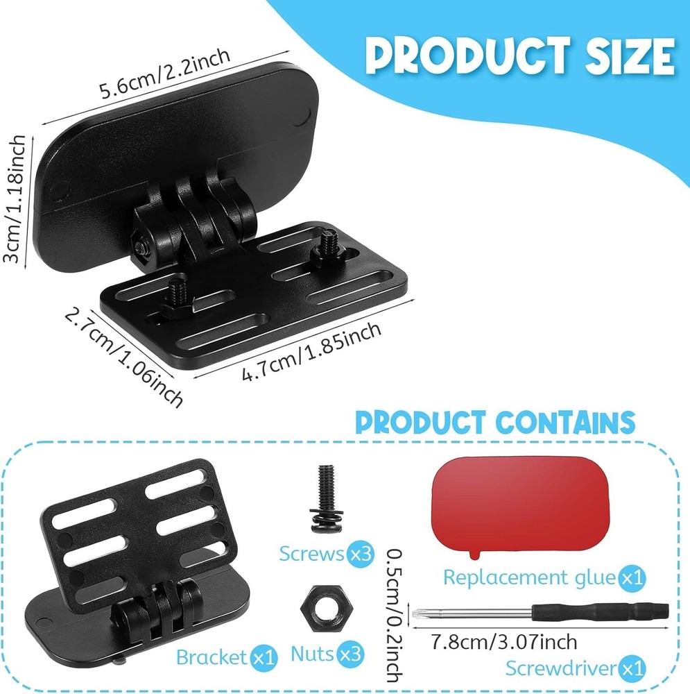 Universal Dash Cam Rear View Holder with Screwdriver Tool - Compact Design