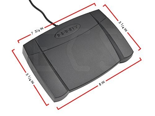 Infinity 3 Function USB Foot Pedal Switch Compatible with Windows and Mac
