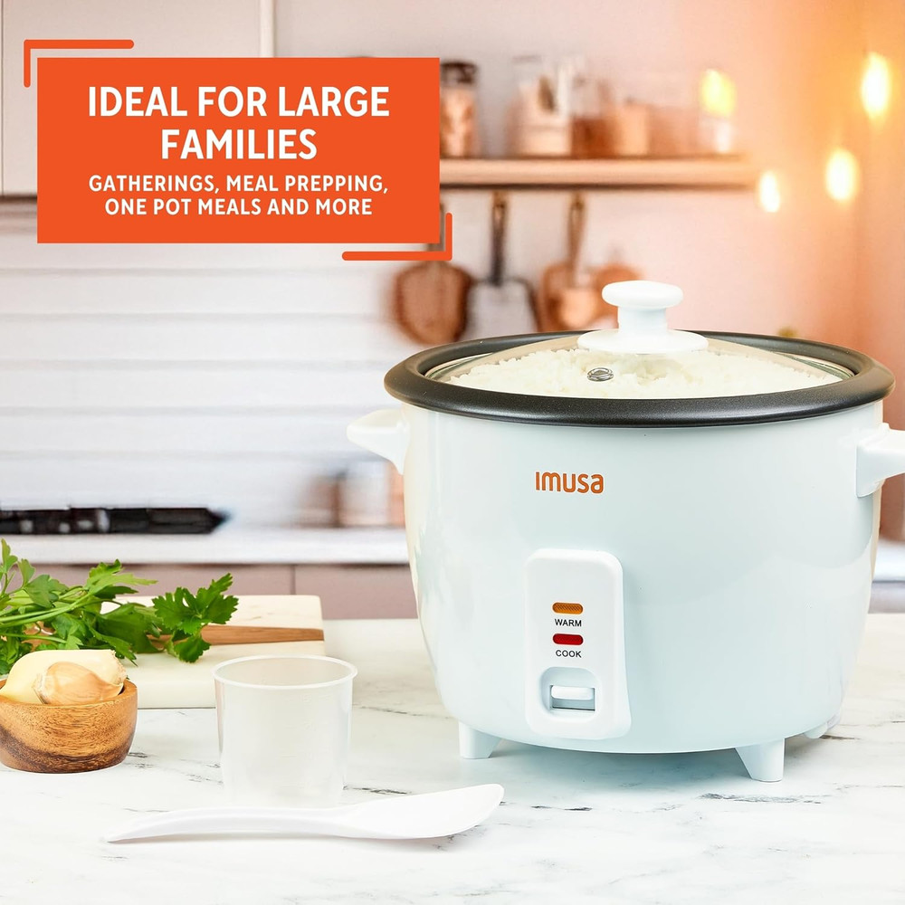 Electric Rice Cooker 16 Cup Cooked 8 Cup Uncooked – Ceramic Nonstick Pot, Multi