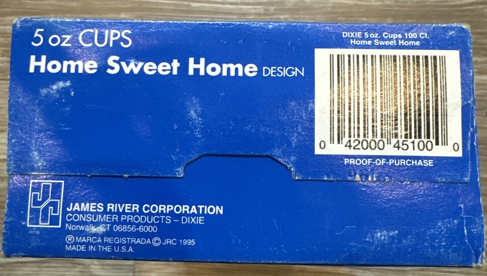 NEW Open Box Dixie Home Sweet Home Design Cups Pack 5 oz. 100 Count - Box Open