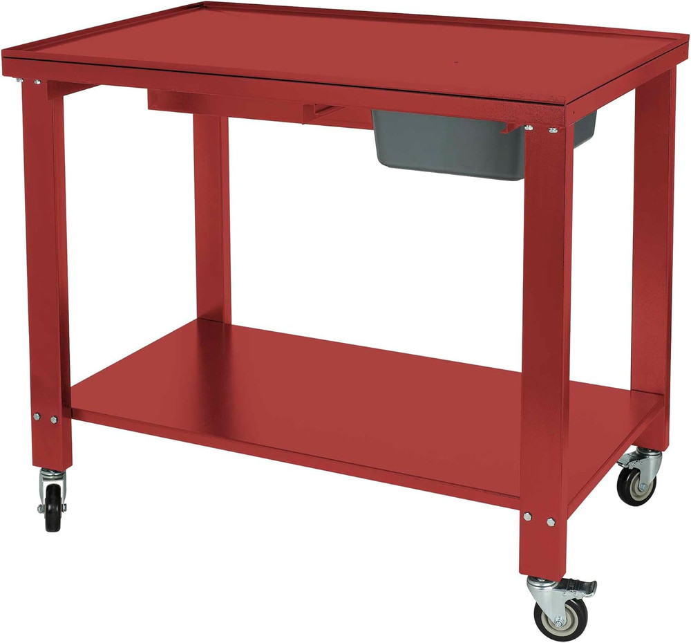 Tear-Down Work Table - Portable Heavy Duty Workbench with Fluid Drainage System