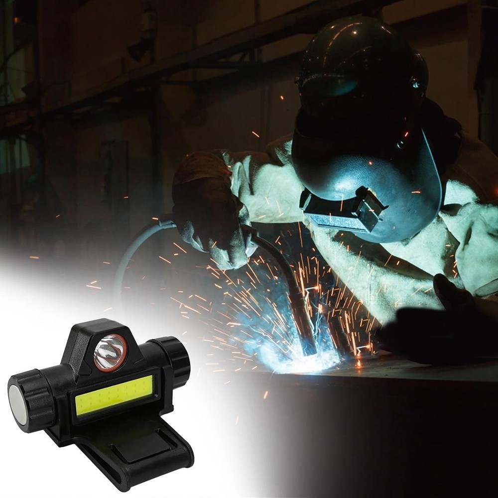 Rechargeable Welding Helmet Light Versatile Headlamp Flashlight with Mount6739