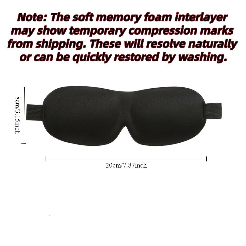 3D Sleep Mask – Soft Memory Foam Eye Mask for Comfortable Sleep