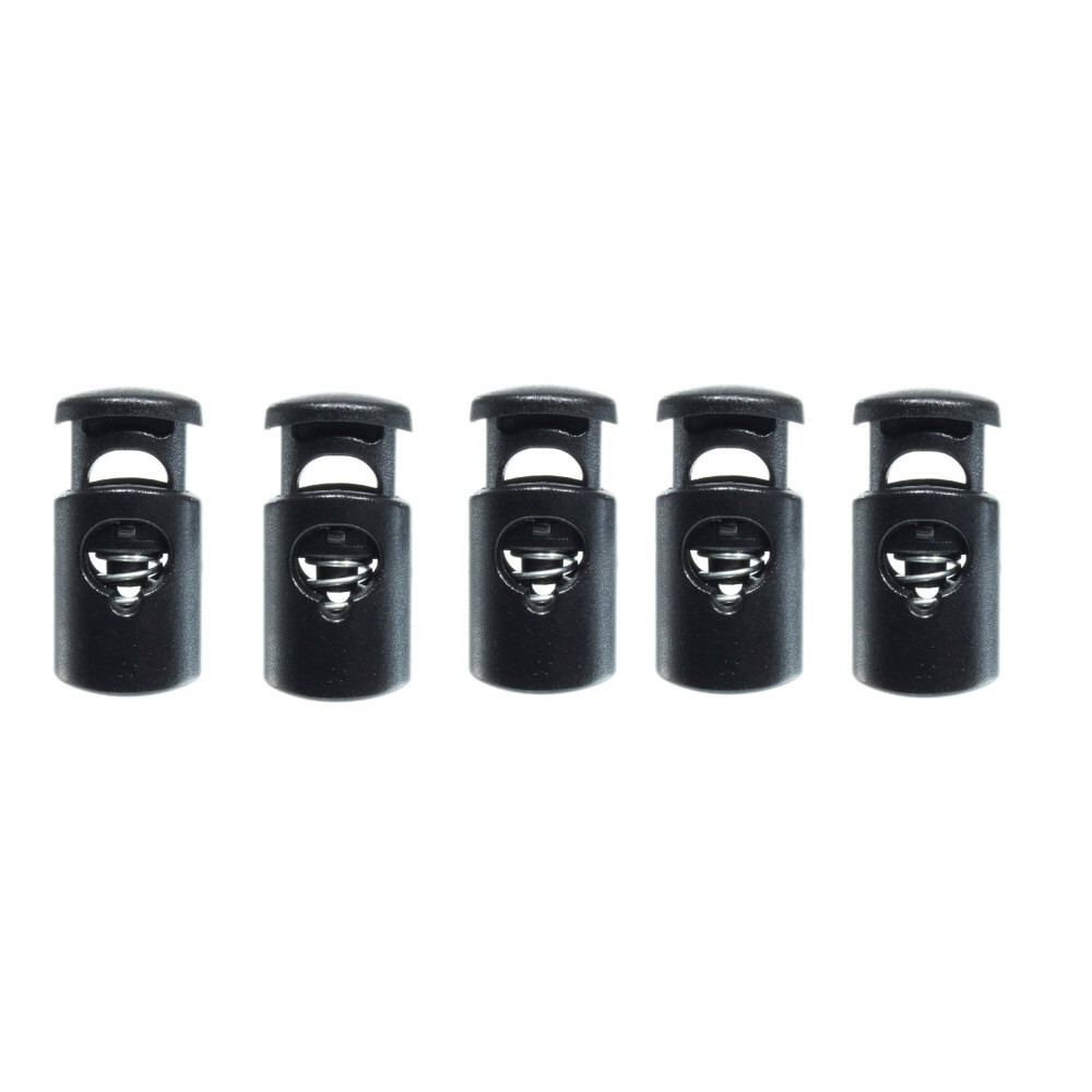 Paracord Planet 5 Pack, Plastic Toggle Barrel Shock Cord Lock Stopper Spring End