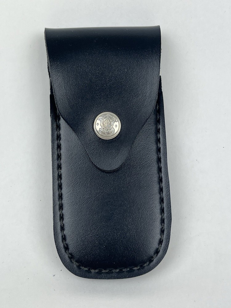 Smith & Wesson Leather Knife Sheath For Folding Pocket Knife  (New)