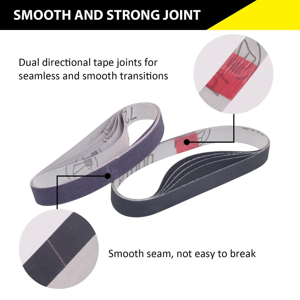 20 Pack 1/2" x 12" Replacement Sharpening Sanding Belts for Official Work Sha...