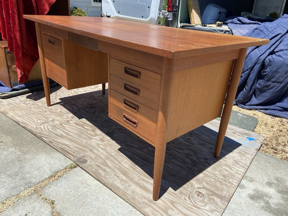 Vintage Mid Century Modern Teak Desk