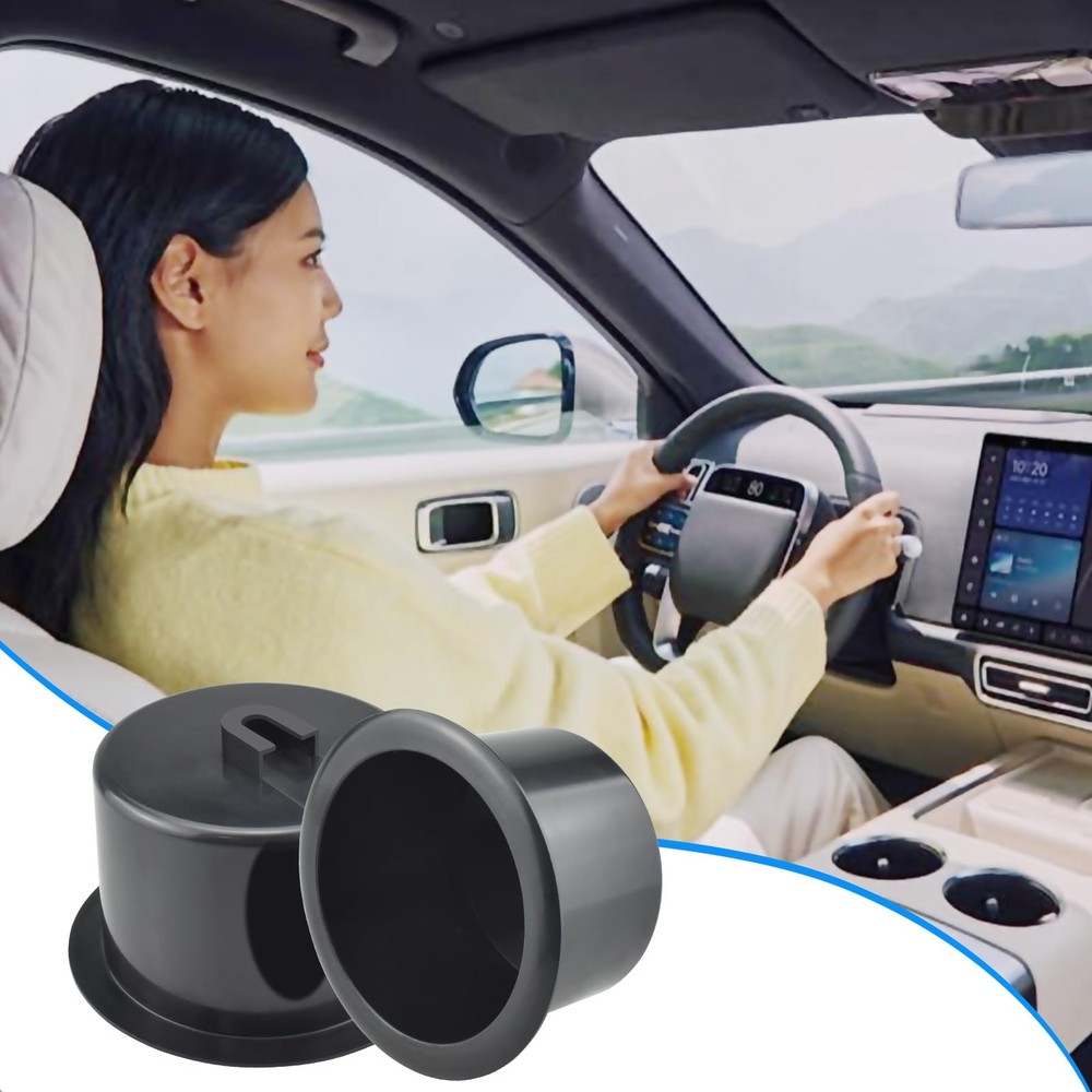 SDTC Tech 2 PCS Black Plastic Cup Holder Inserts for Sofa Recliner black