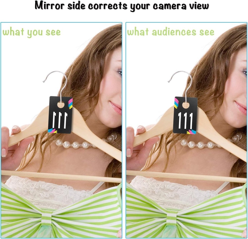 Live Sale Plastic Number Tags, Normal and Reverse Mirror Image Coat Room Chec...
