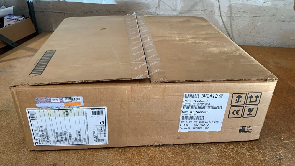 NEW OPEN Cisco Router ISR4331-SEC/K9 No CPU ISSUE SEC LICENSE SECURITY BUNDLE