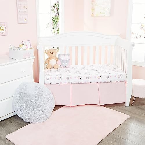 2PK Crib Sheets - Owls and Pink