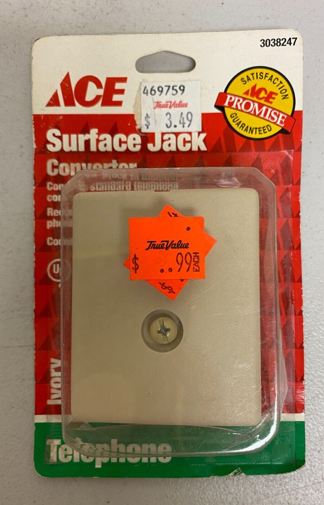 ACE HARDWARE SURFACE JACK CONVERTER IVORY