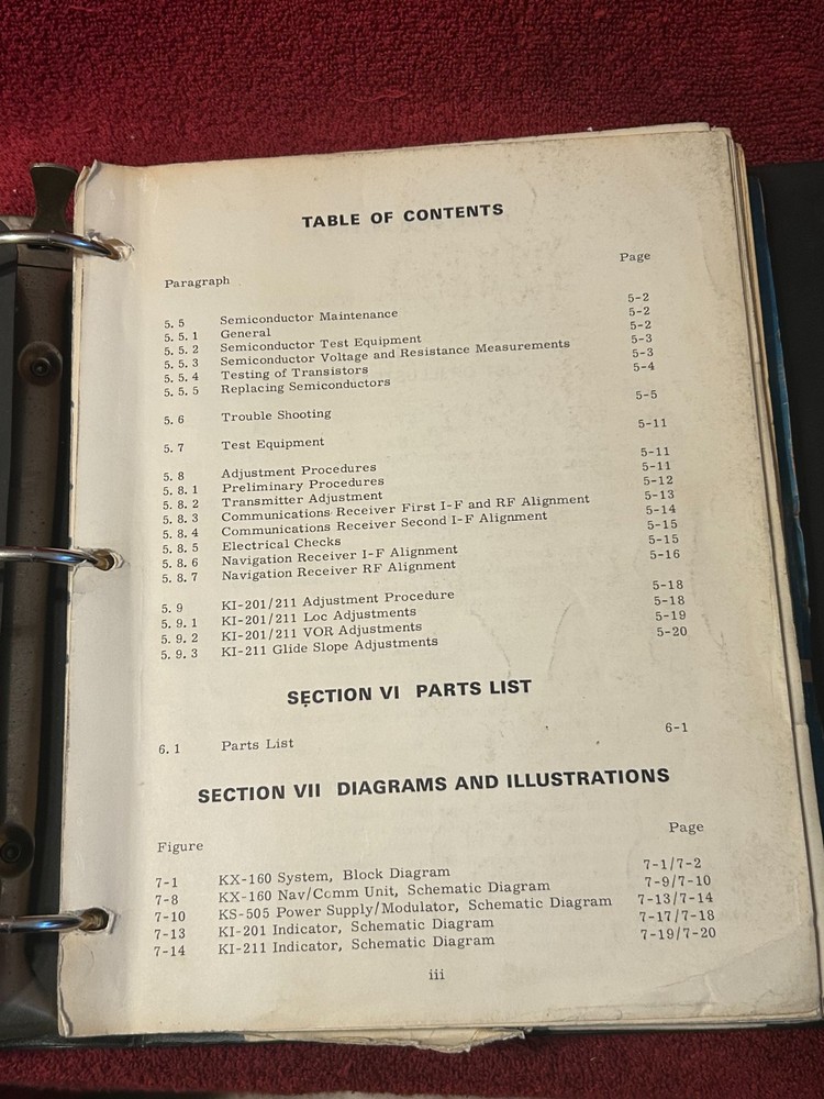KING KX 160 NAV/COMM SYSTEM MANUAL