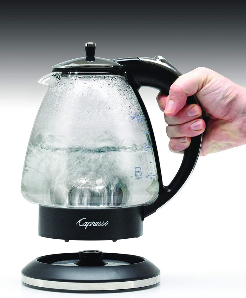 Capresso H2O Glass 48-oz Electric Kettle - Black