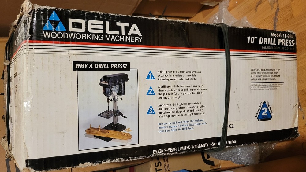 delta 10 inch drill press model 11-980 new original box