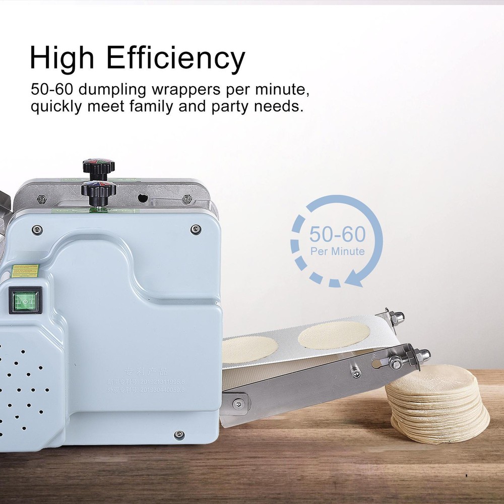 New Automatic Dumpling Skin Machine 110V Dumpling Wrapper Maker 60 Pieces/Min